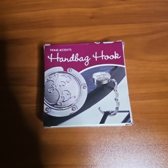 Home Accents Scroll Handbag Hook Purse‎ Hanger - Silver - Picture 1 of 7